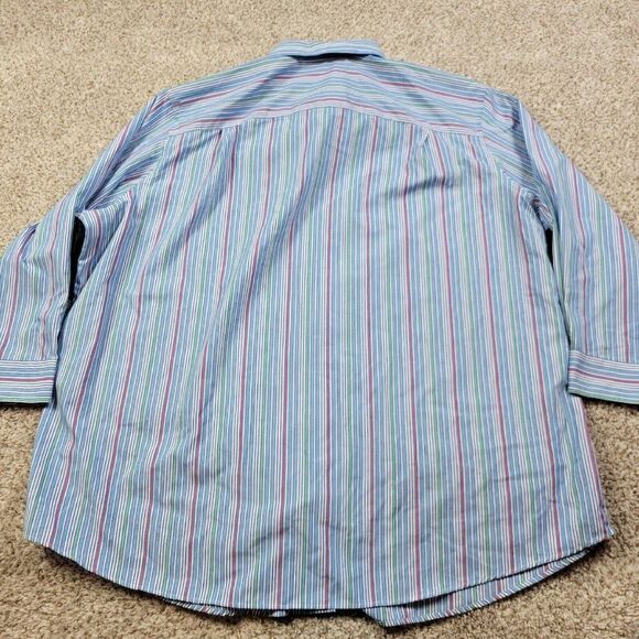 K&S Signature Shirt Mens 20 33/4 Big Multicolor Long Sleeve Button Up Striped - Picture 6 of 8